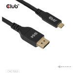 Club3D Video kaabel CAC-1563, 2 m, USB Type-C, DisplayPort, 8K120Hz, 54 Gbit/s, 2160p/4320p, sirge pistik