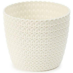 Lamela Lillepott 9747306, 110mm, 90mm, &uuml;mmargune, plastmass, kreemiv&auml;rvi, ilma alusplaadita