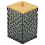 Besk Universaalne anum kaanega Diamond 9136911, teemantmustri tekstuur, plastkeha, looduslik bambusest kaas