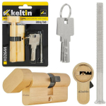 Keltin Luku silindri sisestus nupuga K02644, 30/30G mm, 3 v&otilde;tit, alumiinium, ZnAl sulam, 25000 ts&uuml;klit