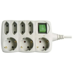 Emos Pikendus PS1721, 1,5 m, 3x2P+PE+4x2P SAKSA, PVC, 2300 W, l&uuml;litiga, laste kaitse