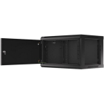 Lanberg Rack kapp 19" seinamontaaž 6U WF01-6406-00B, 600x450mm, must, 180&deg; avamine