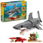 Lego M&auml;nguasi 3 IN 1 31381 Raevu hai aarekastiga, 379 t&uuml;kki, 8 cm k&otilde;rge, 26 cm pikk, 11 cm lai