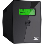 Green Cell UPS 800VA 480W UPS02, 800 VA, 480 W, 12 V, 9 Ah, 1 aku, 2 x C/F t&uuml;&uuml;pi v&auml;ljund, 1 x USB 2.0, 2 x RJ-11, 6 ms