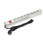 Digitus PDU 19" rack A-19-STRIP-2-IMP, 8xE, 1.8m, 230V, 16A, l&uuml;liti, alumiinium
