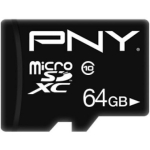 Pny MicroSDHC kaart 64GB P-SDU64G10PPL-GE, 64GB, Class 10, l&ouml;&ouml;gikindel, veekindel