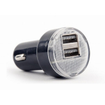 Gembird Auto laadija EG-U2C2A-CAR-02, 2xUSB, 12-24V, 2.1A, must