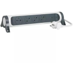 Legrand toitekaabli pikendaja 049415, 1.5m, 4xE, must-valge, l&uuml;liti, aluse paigaldus, &uuml;lepinge kaitse