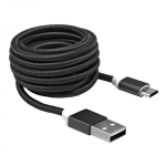 Sbox USB kaabel USB-10315B, 1,5m, kuni 480 Mbit/s, metallpistikud, punutud kaabel, must