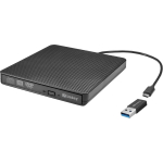 Sandberg USB-C/A DVD seade 136-62, 30cm, must, salve, DVD Super Multi DL, USB Type-C