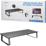 Logilink Monitori alus BP0065, 600 x 260 x 120 mm, 20 kg, must, tugev terasjalad, libisemisvastased vahtpadjad