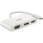 D-Link 3-in-1 USB-C HDMI/VGA/DisplayPort adapter DUB-V310, 11cm, 4K tugi, USB-C isane pistik