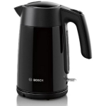 Bosch Elektriline veekeetja TWK7L463, 2400 W, 1.7 l, must, roostevaba teras, ketas, toiteindikaator, veetaseme indikaator