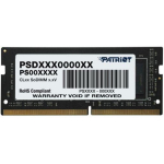 Patriot S&uuml;learvuti m&auml;lu PSD48G26662S, 8GB, 2666MHz, CL19, SODIMM DDR4, 1 m&auml;lukaart