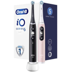 Oral-B iO6 DuoPack elektriline hambahari, 2 harjapead, 5 režiimi, Must/Roosa