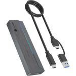 Raidsonic ICY BOX IB-1826MCL-CU31, M.2 SATA/NVMe SSD korpus, USB 3.2 Gen 2 Type-C, 10 Gbit/s, RGB, alumiinium, hall
