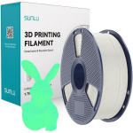 Sunlu PLA Glow W-G, 1,75/3,0mm, 1kg, 330m, &plusmn;0,02mm, 200-210&deg;C, 50-100mm/s, 55&deg;C, 1,24g/cm&sup3;, 0,5%, 4%, 11-16kgf, 7-9g/10min
