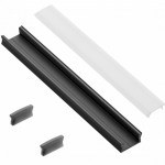 LED riba profiil  GLAX mini, must; PA-ZGLAXMNKOMZ-20M