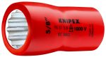 12-punktu uzgriežņu atslēga, KNIPEX, 98 37 5/8", 0.625" izmērs, hromēta, divkār&scaron;ā se&scaron;stūra forma
