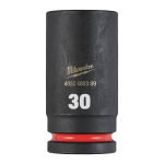SHOCKWAVE&trade; IMPACT DUTY TRIECIENIZTURĪGAS UZGRIEŽŅU MUCIŅAS, 30 MM 3/4" IMPACT SOCKET DEEP - 1PC, 4932480389 MILWAUKEE