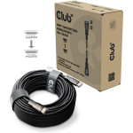 Club3D HDMI 2.1 kaabel CAC-1392 30m, 48Gbps, 8K60Hz, must, &uuml;hesuunaline, kuldne pistikud