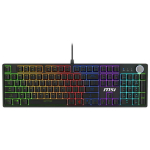 MSI klaviatuur FORGE GK320 RED, RGB LED taustavalgus, 1.6 m kaabel, mehaanilised l&uuml;litid, N-key rollover, must v&auml;rv