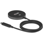 Club3D Laadija CAC-3027 Qi2 25W Juhtmevaba Laadija Must, 1m USB-C kaabel, Kiire Laadimine, MagSafe &Uuml;hildub