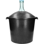 Browin klaasist demijohn 644425, 25 L, eemaldatav plastkorpus, k&otilde;rge tihedus, sobib veini, &otilde;lle ja mee k&auml;&auml;ritamiseks