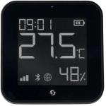 Shelly temperatuuri ja niiskuse andur ZB Black, 65x65x9mm, Zigbee 3.0, Bluetooth 5.0, 2xCR2032 aku, 30-70% RH, -10 kuni 40&deg;C