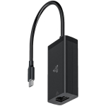 Sbox USB-C Gigabit v&otilde;rgusild H-994, 1 Gbps, 0,1 m, TYPE-C M, RJ-45 F, Cat 5e, must