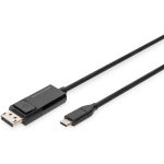 Digitus videoadapteri kaabel 2 m AK-300334-020-S, 24 pin USB-C, 20 pin DisplayPort, 8K30Hz, 4K144Hz, MST, vormitud