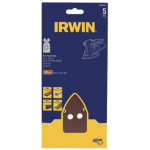 Irwin Kolmnurkne liivapaber IW8083418, 170mm, 110mm, K80, 5 tk, 8 auku
