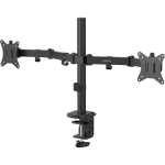 Savio UM-03 Kahekordne monitori hoidik, 17"&ndash;32", 2x100x100mm, 45&ndash;45&deg;, 360&deg;, klamber, must