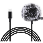 Puluz PU425 lipsmikrofon klambriga, USB-C, 1,5 m, 20-16000 Hz, >60DBSPL, -32dB, omnidirectional