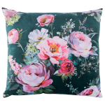 Spilvens HOLLY 65x65cm, rožains/tum&scaron;i zaļa P0069998 Allit