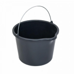 Būvniecības spainis ar izlie&scaron;anas uzgali 12L, izturīgs plastmasas, metāla rokturis, AW23513, AWTOOLS