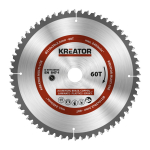 Ringsaagiteras &Oslash; 210x30x2,2mm 60T, KREATOR, KRT020504, Auk: 30 mm, Ketta diameeter: 210 mm, Kokku hamba arvu: 60, Hamba nurk: 5 &deg;, L&otilde;ike laius: 2.20 mm, Teras paksus: 1.60 mm