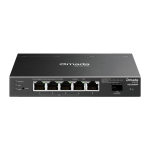 Omada 6-portine Gigabit l&uuml;liti 4-portiga PoE+, TP-Link, SG2206MP, 4&times; 10/100/1000 Mbps PoE+ RJ45 porti, 1&times; Gigabit SFP pesa