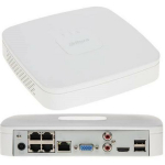 Dahua NVR4104-P-EI v&otilde;rgu videoregistraator, 4 IP kanalit, 16 MP, 80 Mbps, 4 PoE porti, 1 SATA III, 36 W