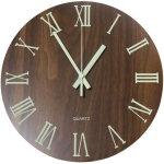 Besk Seinal kell 9121375, 30 cm, analoogroomi numbritega, 1 x AA, MDF puidutekstuuriga, helendavad numbrid