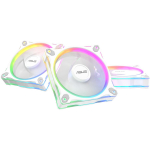 Asus Arvutikorpuse ventilaator MR120 90DA00I3-B09020, 12V, 0.18A, 21dB, 1.7mmH2O, 3 ventilaatorit, 20 LED, 1600 RPM, 58 cfm, valge