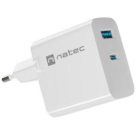 Natec Laadija NUC-2142, 45W, 110-240V, 50/60Hz, 3A, 1xUSB-A, 1xUSB-C, kiire laadimine, universaalne