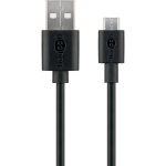 Goobay Micro USB laadimis- ja s&uuml;nkroonimiskaabel 46800, 1 m, USB 2.0 mees (A t&uuml;&uuml;p), USB 2.0 micro mees (B t&uuml;&uuml;p), must