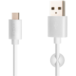 Fixed Andmete ja laadimise kaabel USB/USB-C &uuml;hendustega FIXD-UC2M-WH, 2m, 480 Mbps, 60W, kaabli korraldaja