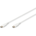 Digitus Silikoon&uuml;henduskaabel AK-300341-010-W, 1m, 60W, 480 Mbps, 24 pin USB-C, valge