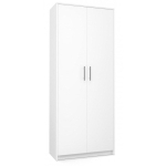 Top E Shop OLIV 2D BIEL dokumentikapp, 74x35x180 cm, valge, 2 ust, 8 riiulit, 16 mm, lamineeritud puitlaastplaat