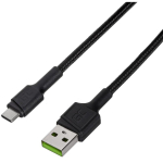 Green Cell KABGC25 USB-kaabel, 0,3 m, USB-A (isane) USB-C (isane), must, 480 Mbit/s