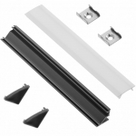 LED riba profiil GLAX, must; PA-ZGLAXNKKTOMZ-20M
