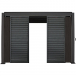 Pimedaseina keskpaneel varikatuse jaoks MIRADOR-111, must-pruun puiduimitatsioon, 19498 HOME4YOU