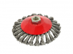 Geko Bevel Twisted Knot Steel Wire Brush M14 G00607, 125mm, M14x2mm, 8500rpm, vastupidav teraskorpus